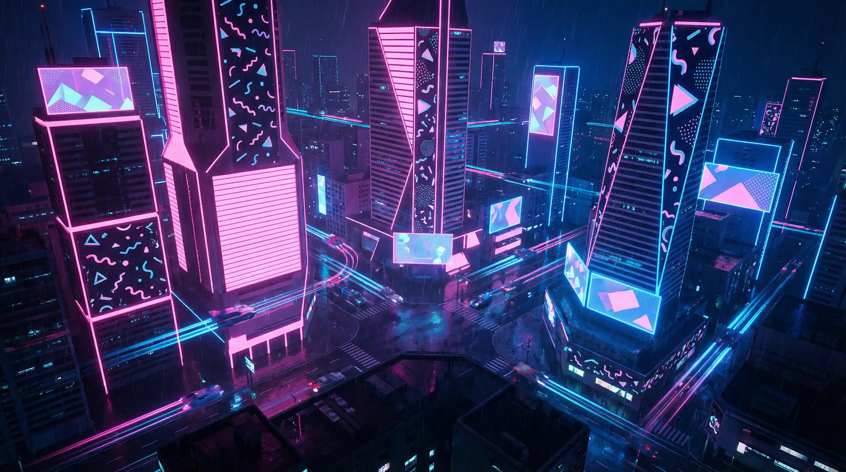 电竞开云 赛博不夜城全景夜景